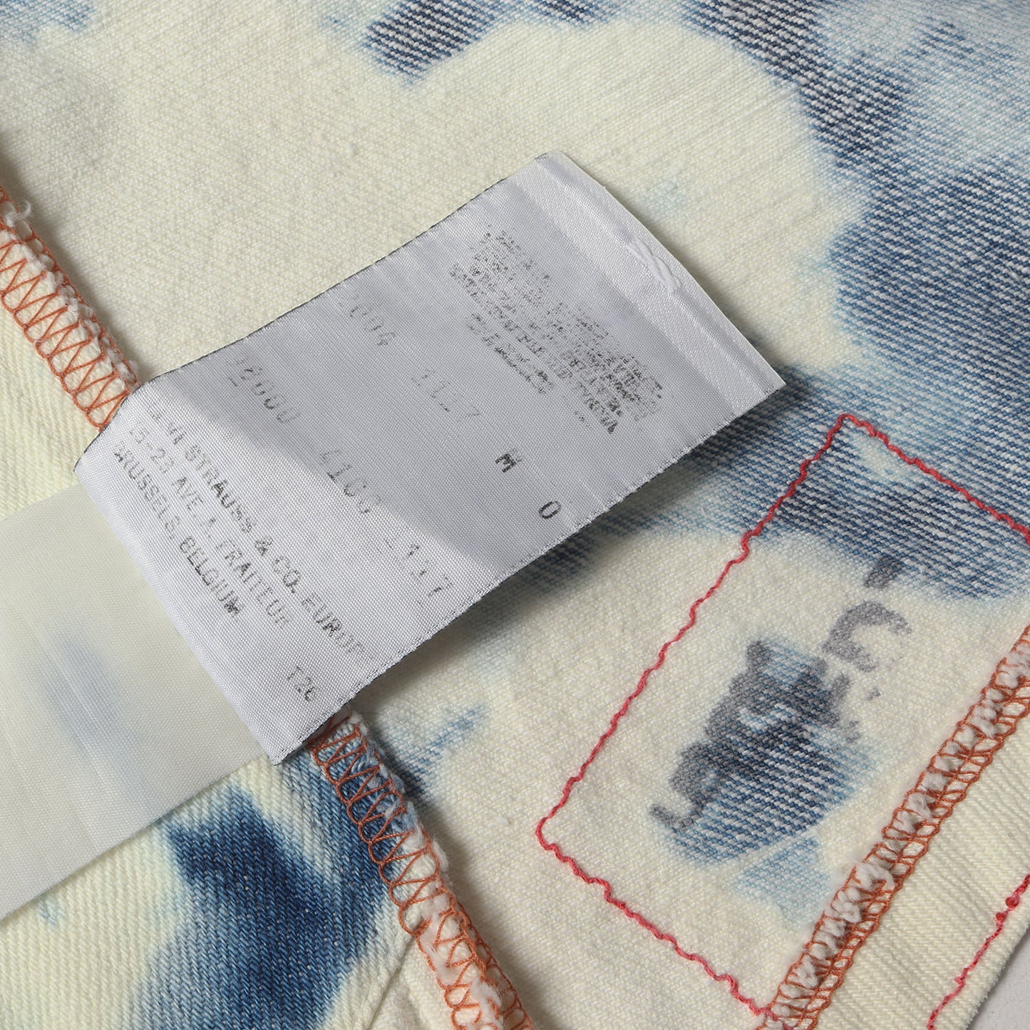 00s ブリーチ加工 1st デニム テーラード ジャケット 4100-1117 チュニジア製