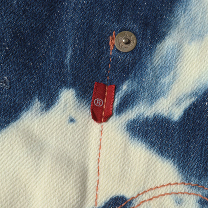 00s ブリーチ加工 1st デニム テーラード ジャケット 4100-1117 チュニジア製