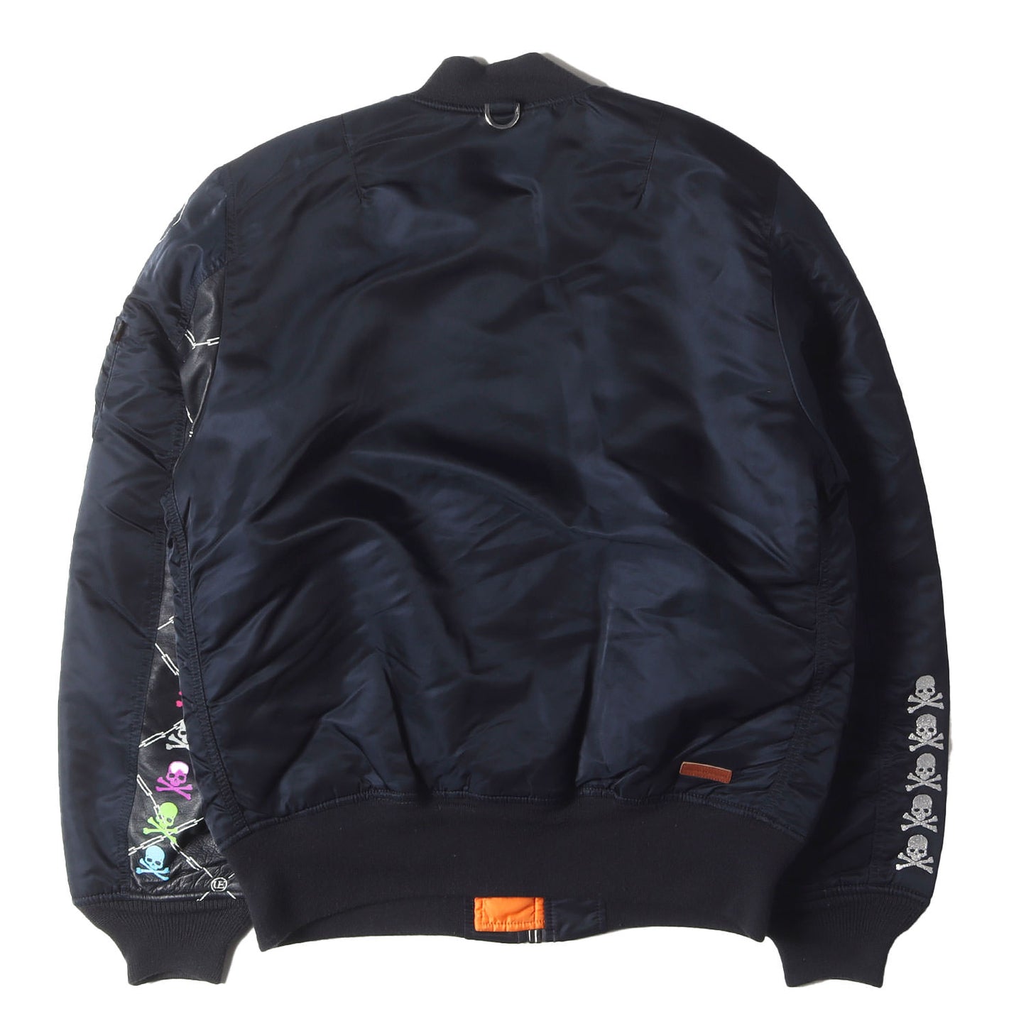 ×mastermind JAPAN ×ALPHA 袖シープスキンレザー MA-1 フライトジャケット