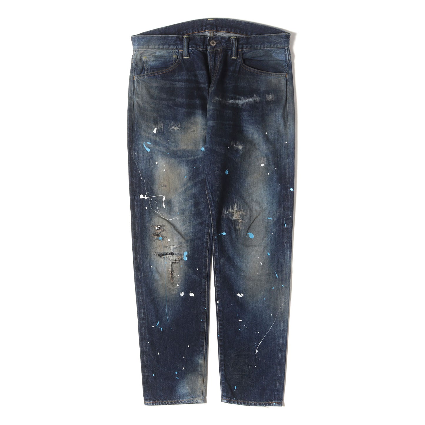 21AW ×fragment design ペンキ&ヴィンテージ加工 デニムパンツ(DAMAGE DENIM PANTS)