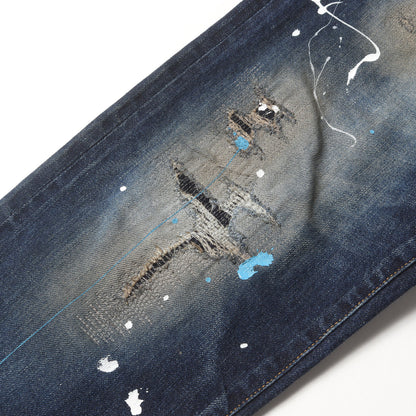 21AW ×fragment design ペンキ&ヴィンテージ加工 デニムパンツ(DAMAGE DENIM PANTS)