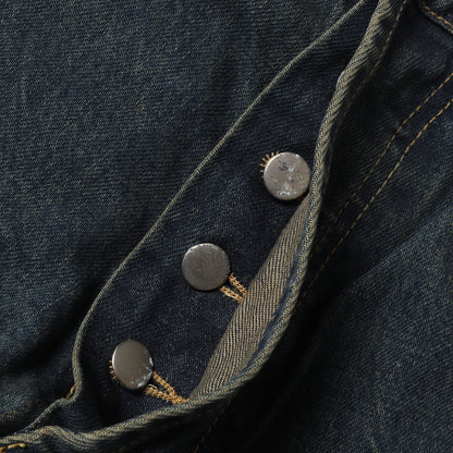 00s ユーズド加工 ストレート デニムパンツ(USA製 / デッドストック)