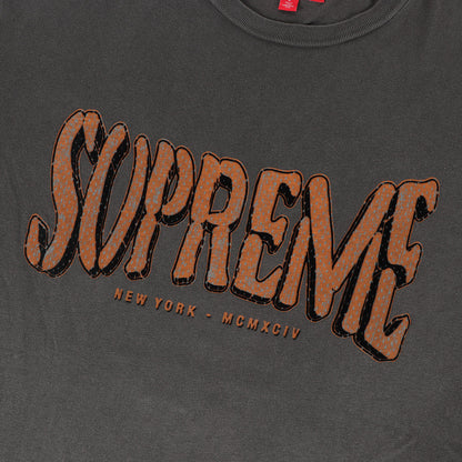 25SS ウォッシュ加工 ブランドロゴ Tシャツ(Flocked Washed S/S Top)