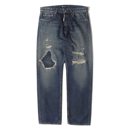 24AW クラッシュ加工 デニムパンツ