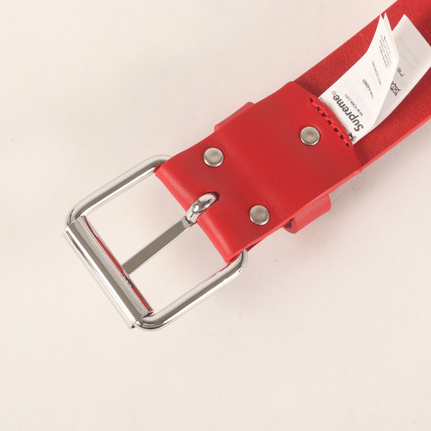 22SS ブランドロゴ カウレザー ベルト(Repeat Leather Belt)