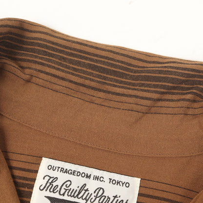23SS ストライプ レーヨン オープンカラー 半袖シャツ(STRIPED OPEN COLLAR SHIRT S/S)