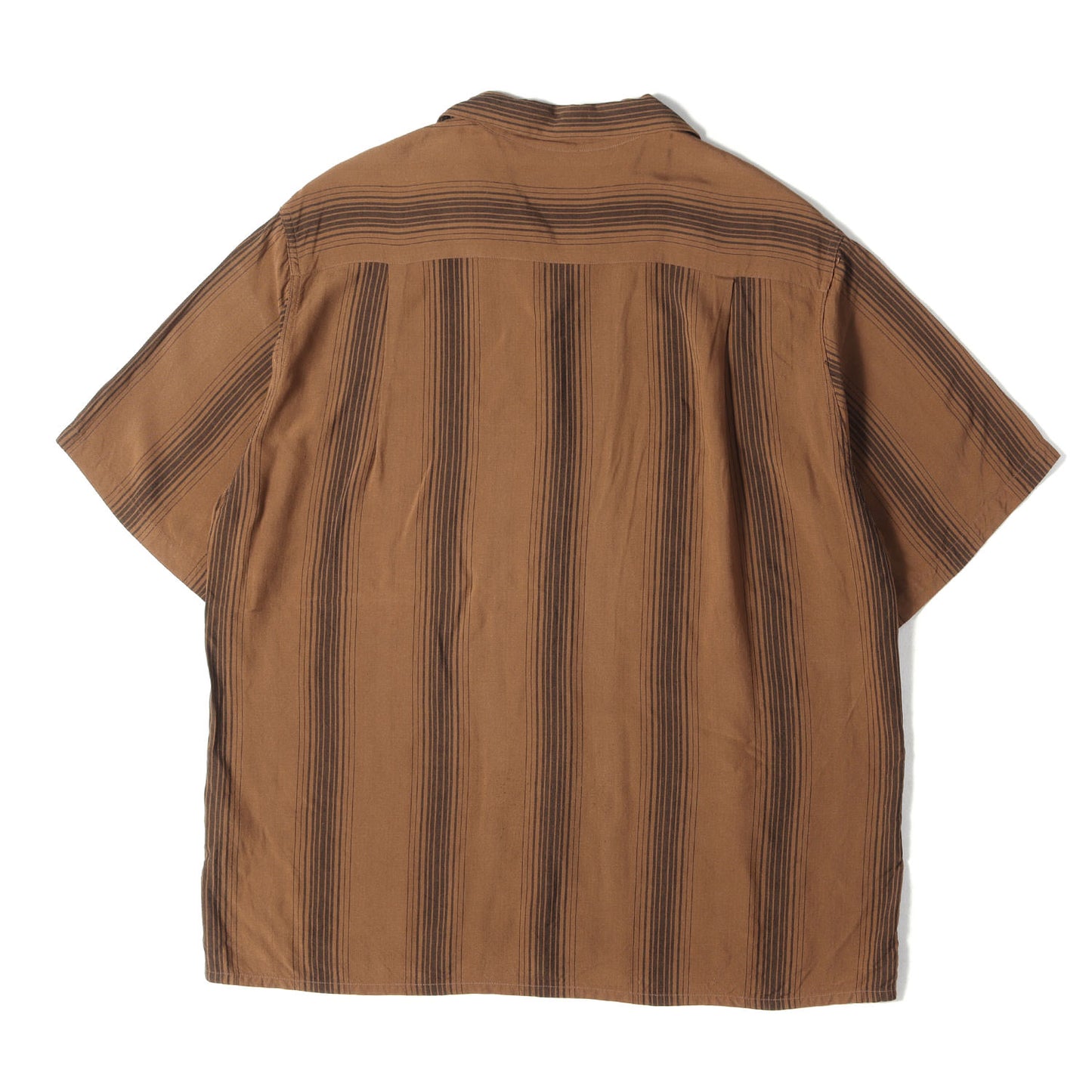23SS ストライプ レーヨン オープンカラー 半袖シャツ(STRIPED OPEN COLLAR SHIRT S/S)