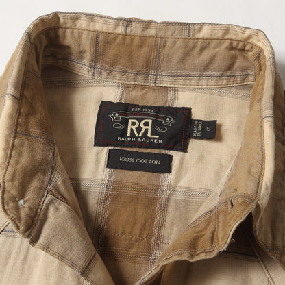 チェック コットン ウエスタンシャツ