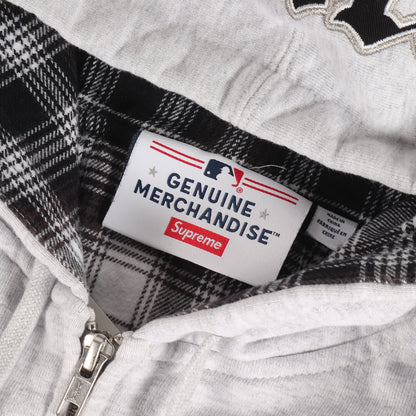 25AW ×Chicago White Sox 裏地チェック ジップ スウェットパーカー(Zip Up Hooded Sweatshirt)