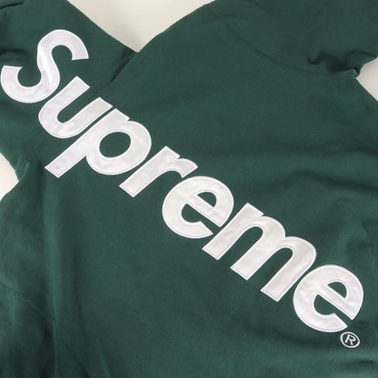 24AW ビッグサテンアップリケ スウェットパーカー(Satin Applique Hooded Sweatshirt)