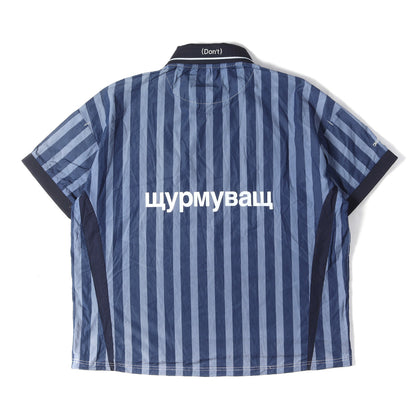 24SS ストライプ オーバーサイズ ゲームシャツ(STRIPE FOOTBALL GAME SHIRT S/S)