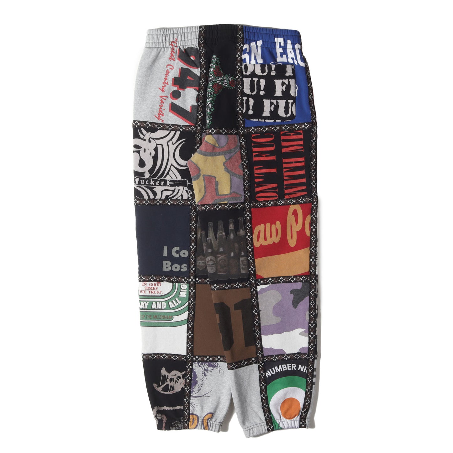 25AW ×NUMBER (N)INE パッチワーク スウェットパンツ(Patchwork Sweatpant)