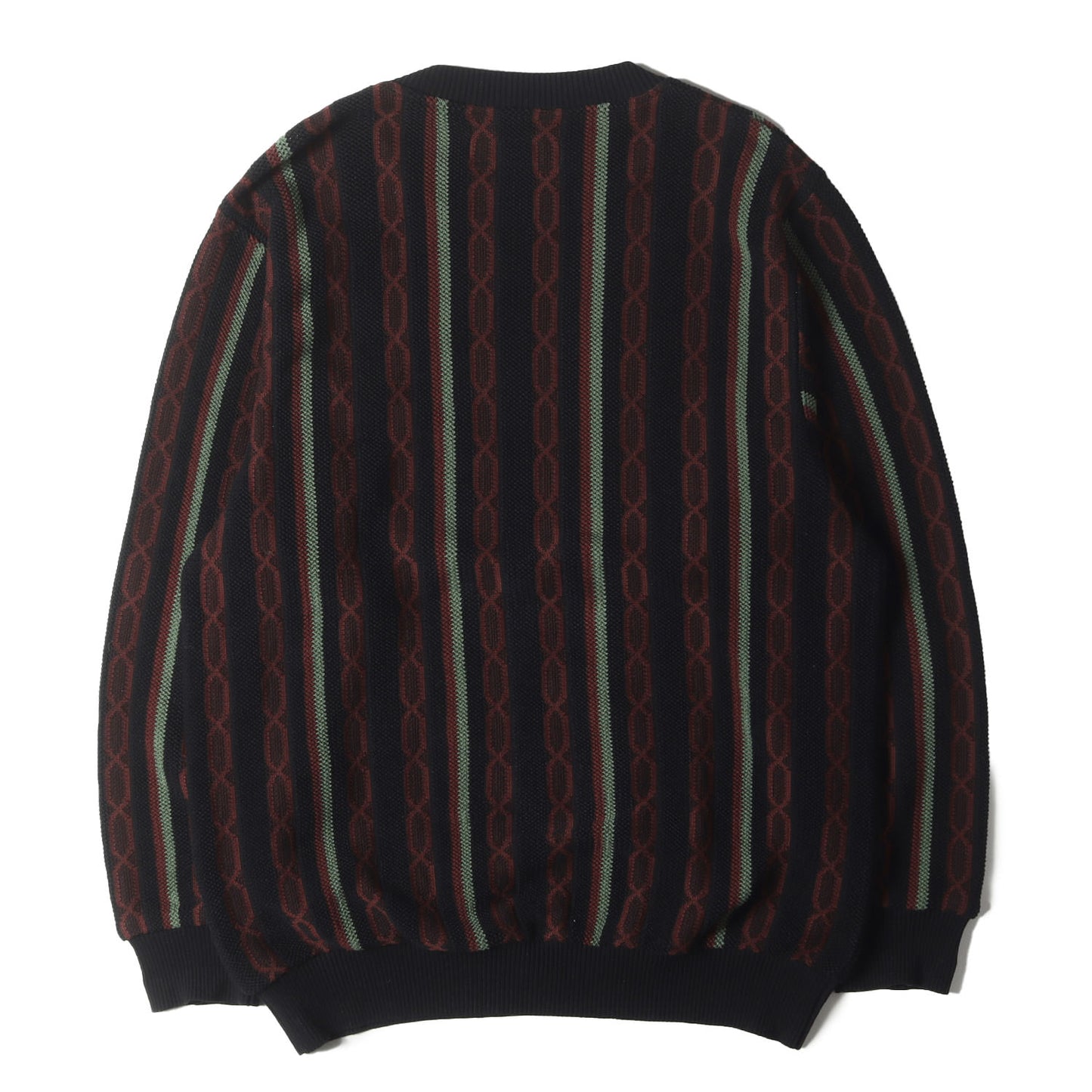 24SS ストライプ ジャガード コットンニット セーター(STRIPED JACQUARD KNIT SWEATER)