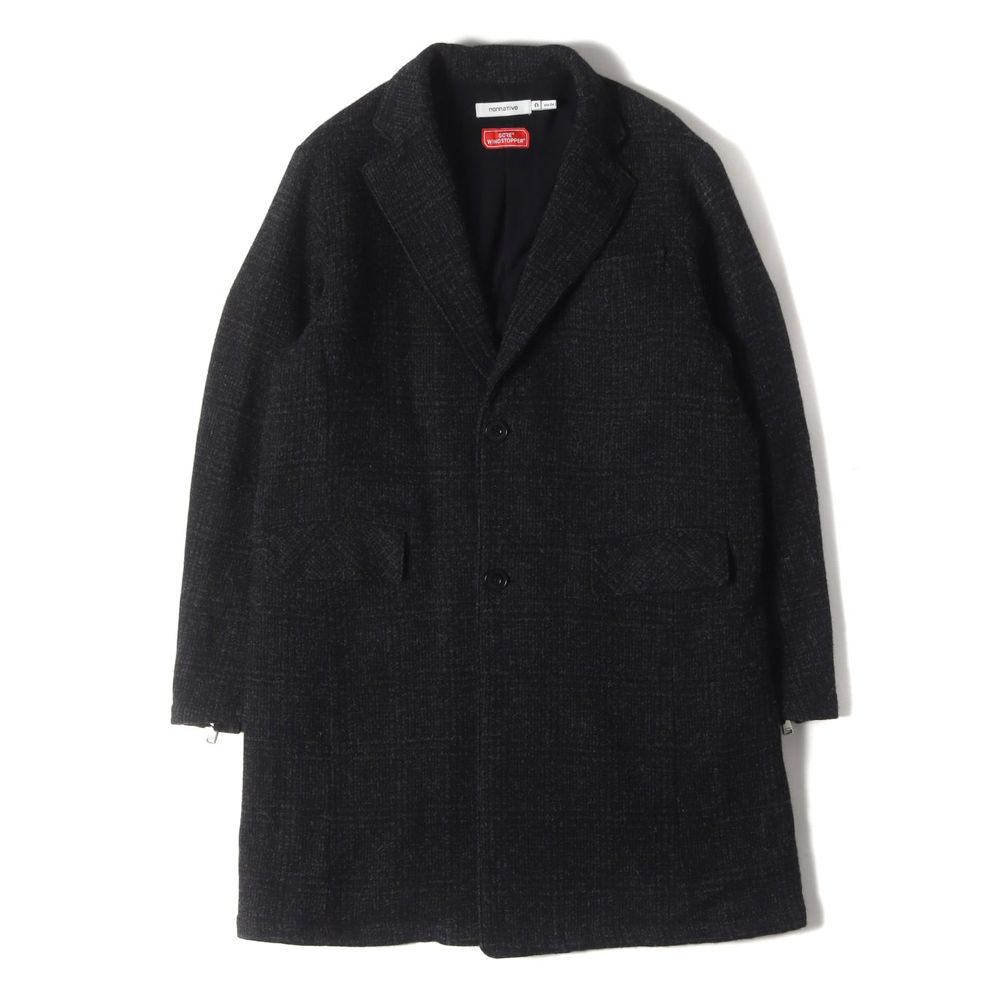 WINDSTOPPER グレンチェック ウール チェスターコート(OFFICER COAT WOOL GLEN PLAID)