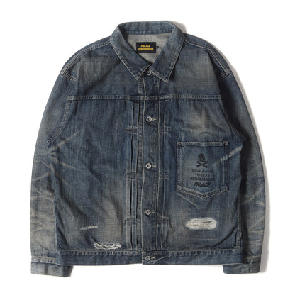 25AW ×PALACE ダメージ加工 サベージ 1st デニムジャケット(SAVAGE DENIM JACKET)