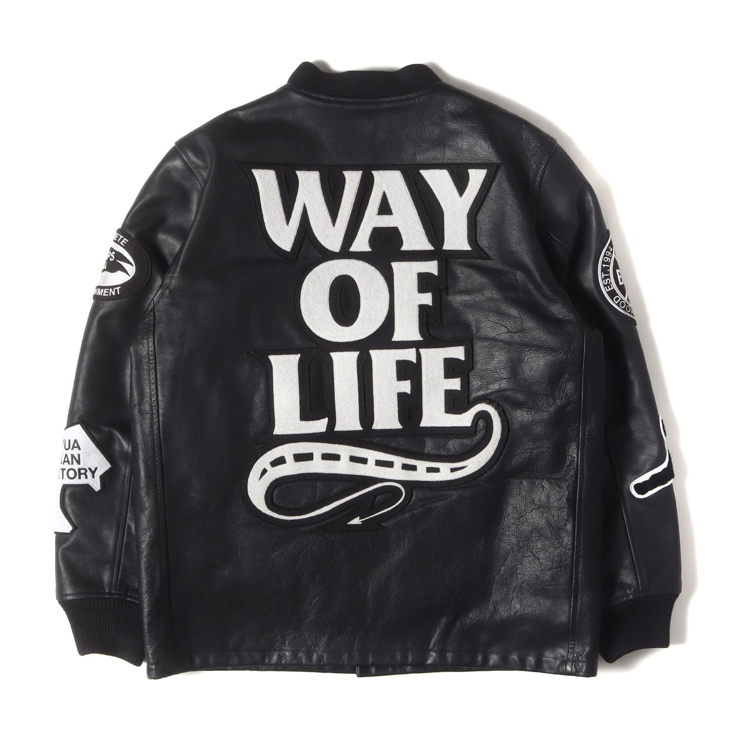 25SS 20周年記念 初売り限定 ×NEIGHBORHOOD ×WTAPS オールレザー バーシティジャケット(20th ALL LEATHER JACKET)