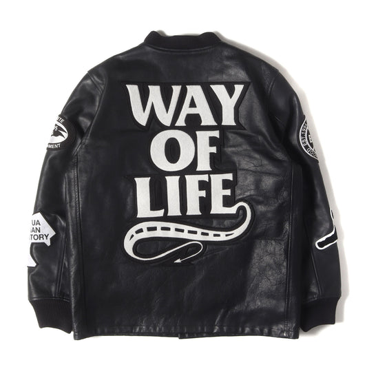 25SS 20周年記念 初売り限定 ×NEIGHBORHOOD ×WTAPS オールレザー バーシティジャケット(20th ALL LEATHER JACKET)