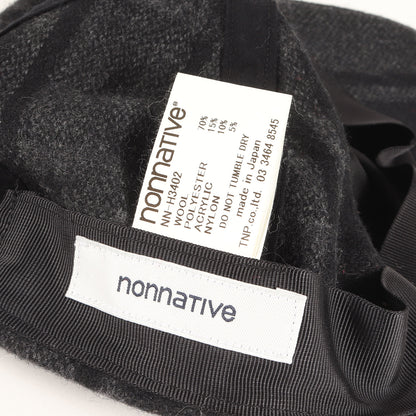 チェック ウール 6パネルキャップ