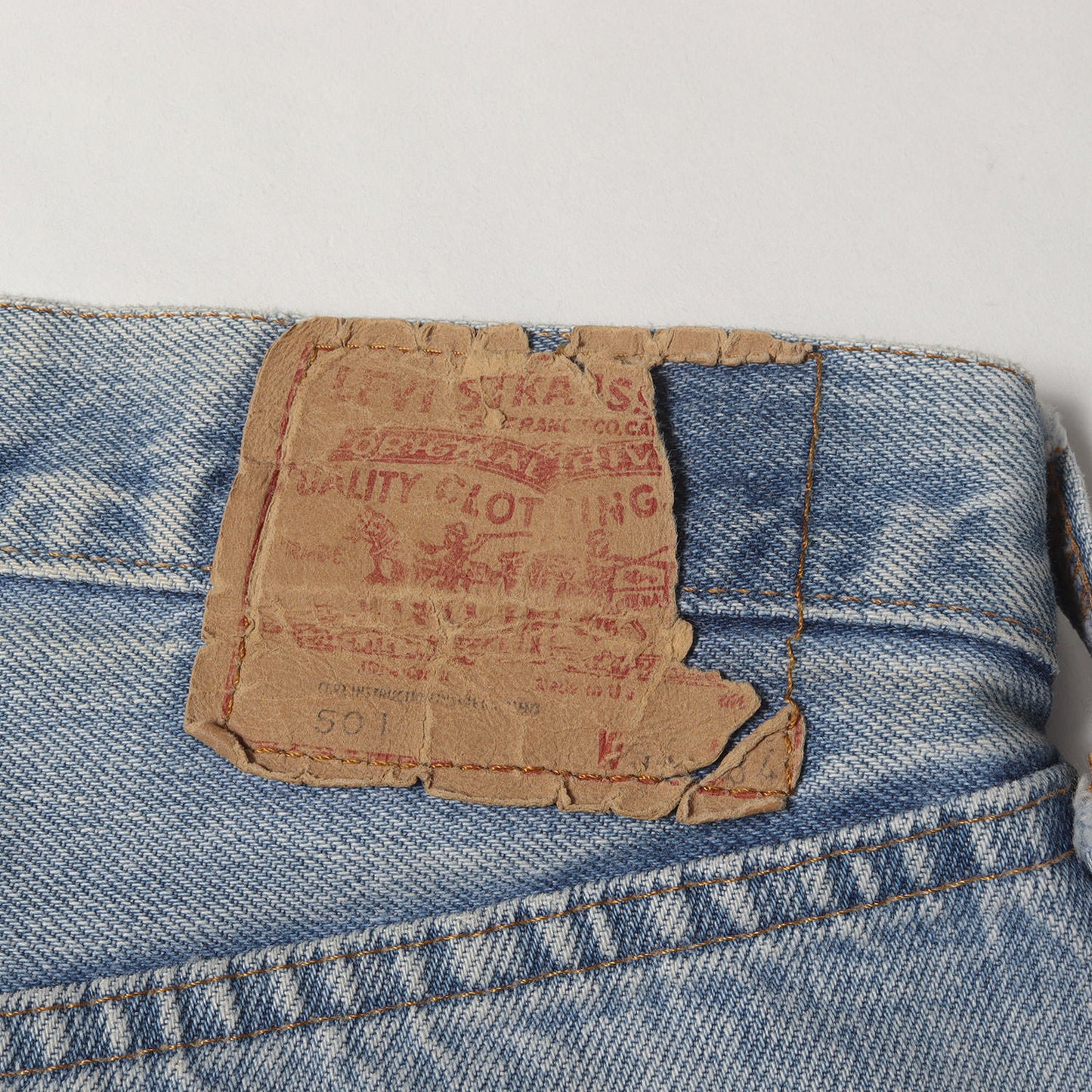 [雰囲気抜群] 80s 501 赤耳 デニムパンツ / ボタン裏刻印524