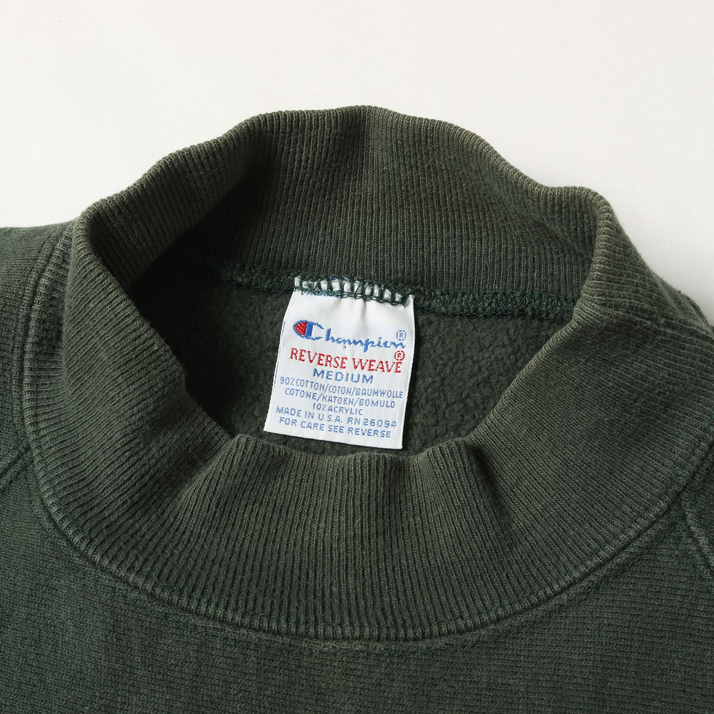 [USA製 刺繍タグ] 90s 目付き モックネック リバースウィーブ スウェット