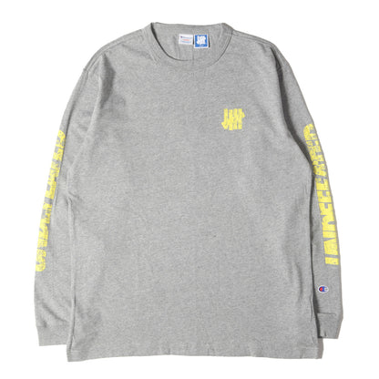 ×Champion ロゴプリント ロングスリーブ Tシャツ