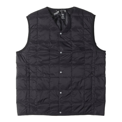 ベーシック Vネックボタン インナー ダウンベスト