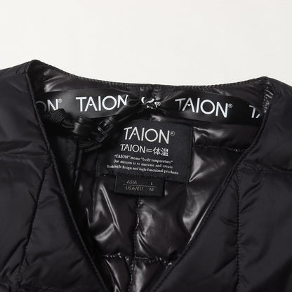 ベーシック Vネックボタン インナー ダウンベスト