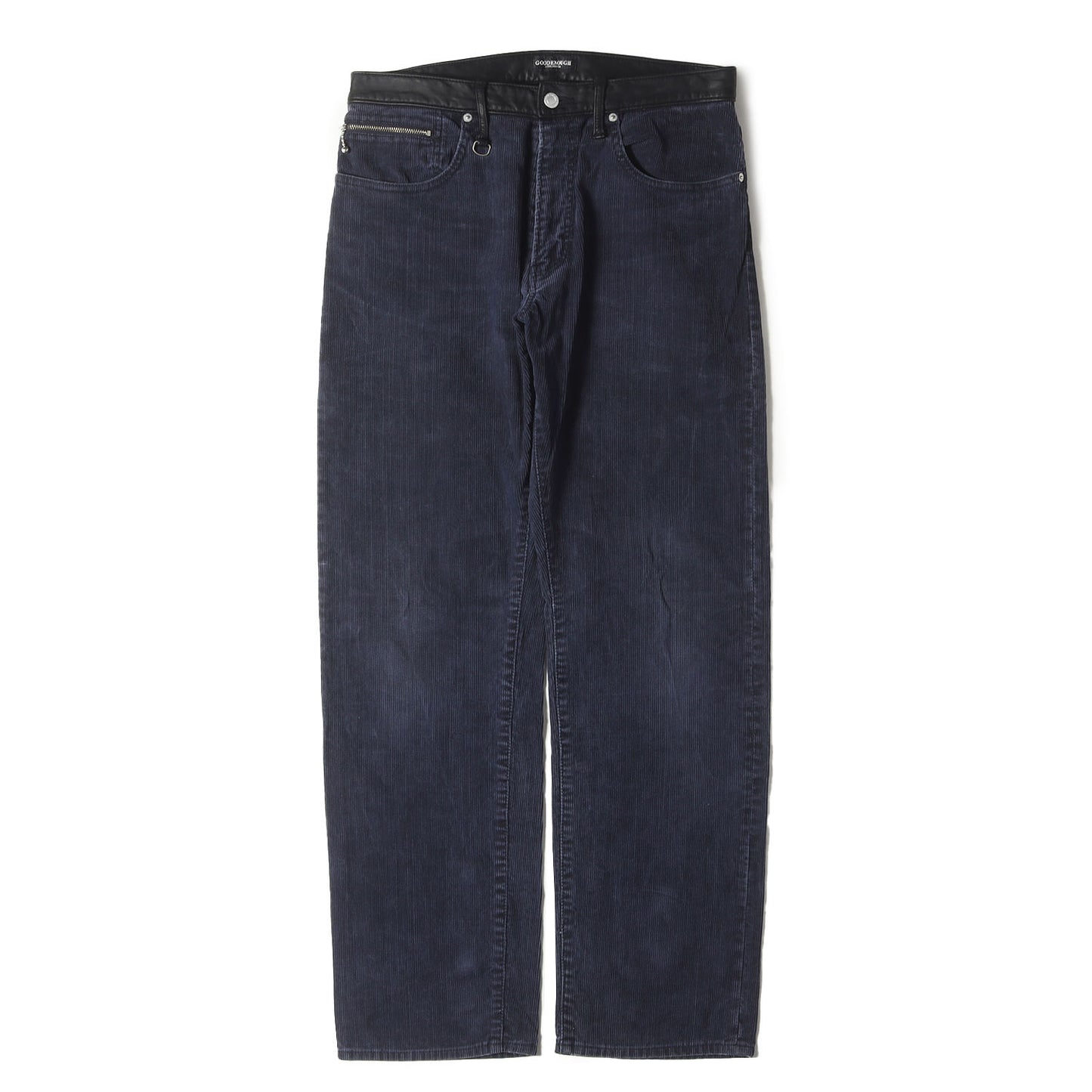 レザーコンビ コーデュロイパンツ