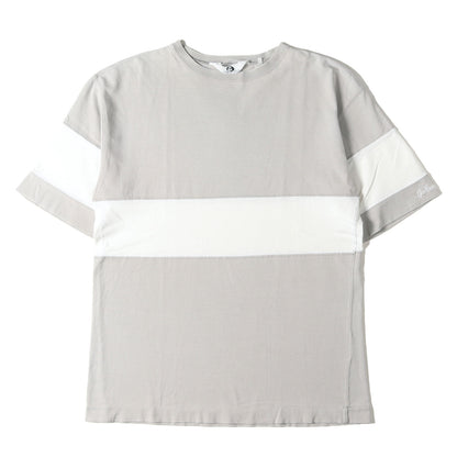 90s ロゴ刺繍 パネルボーダー Tシャツ