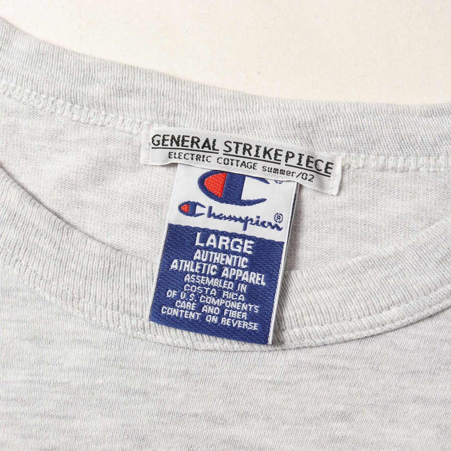 00s アップリケロゴ Tシャツ(Championボディ)