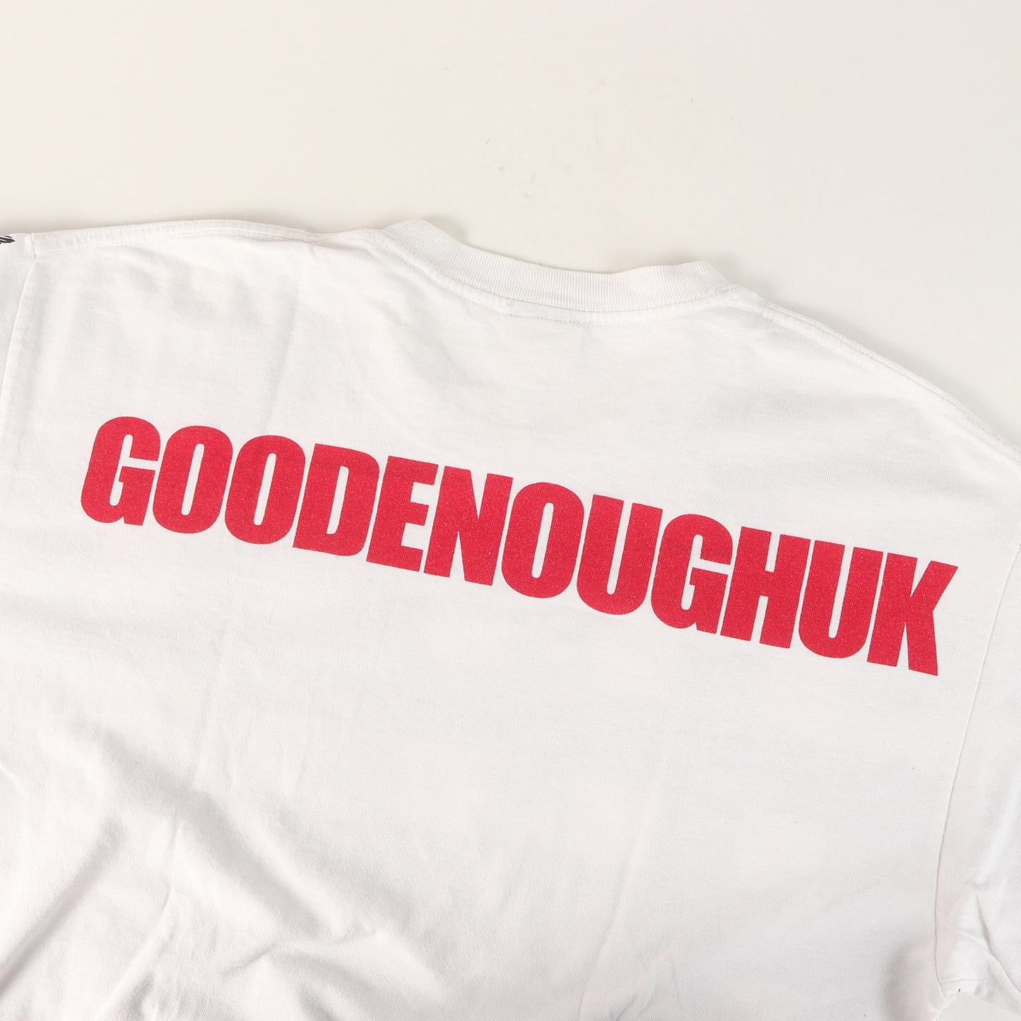00s GOODENOUGHUK 背ロゴ チェックプリント Tシャツ
