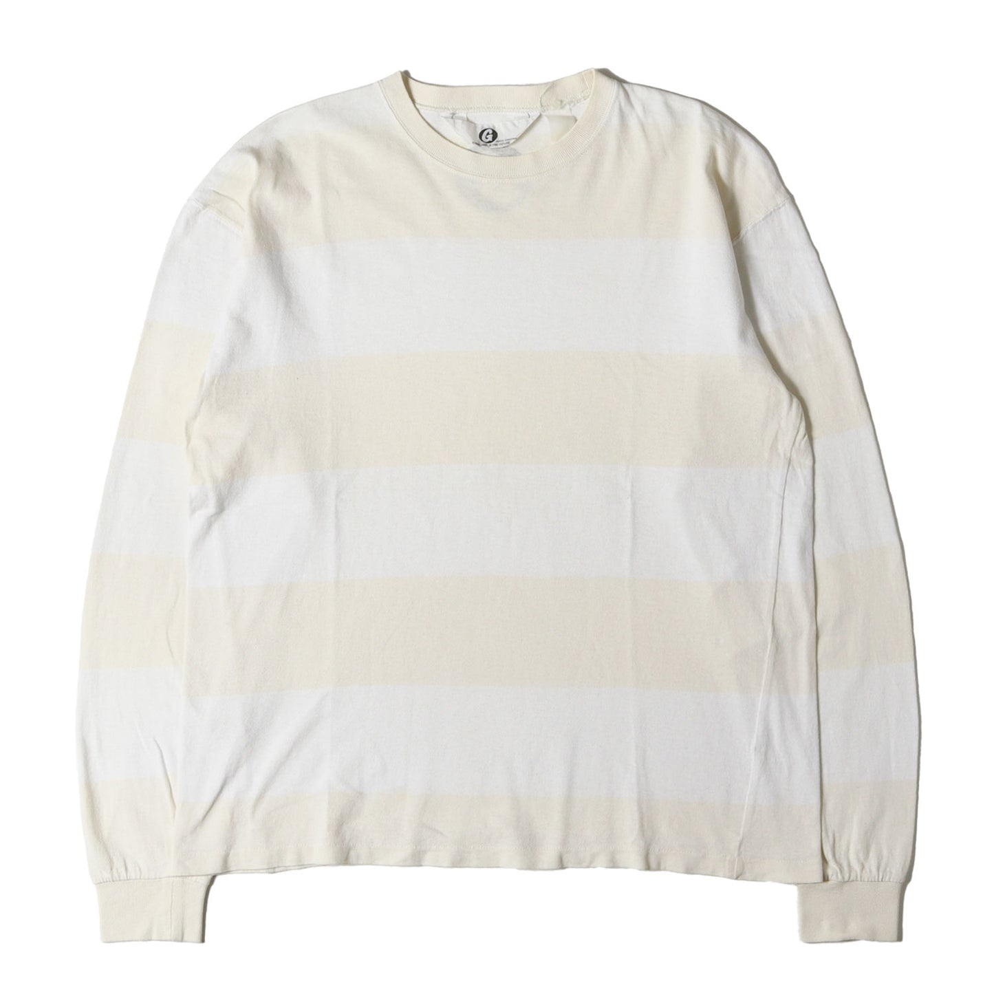 90s サークルGロゴ ボーダー ロングスリーブ Tシャツ