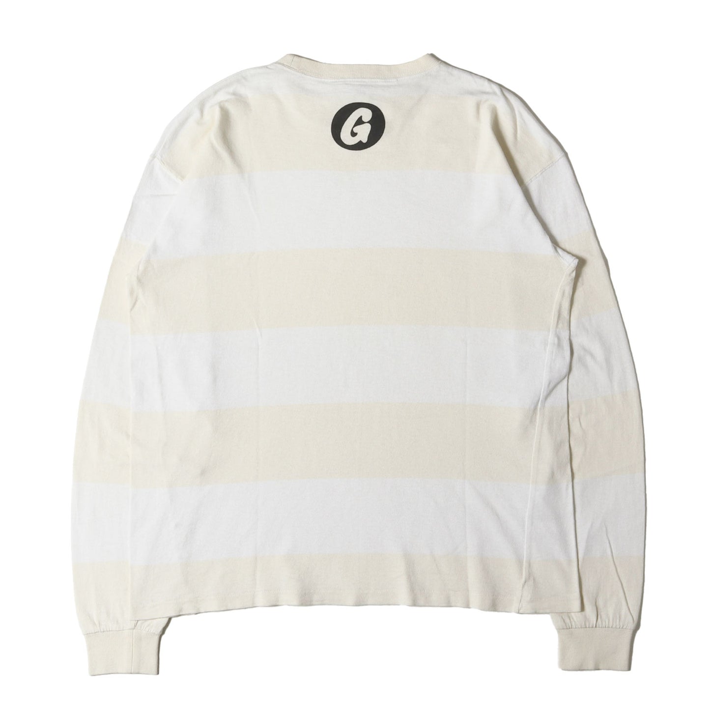90s サークルGロゴ ボーダー ロングスリーブ Tシャツ