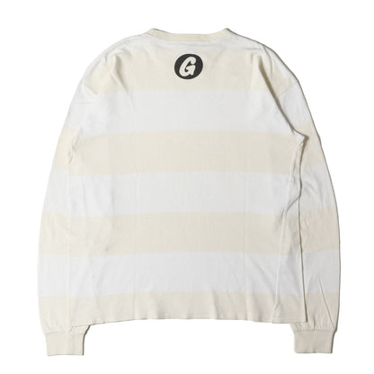 90s サークルGロゴ ボーダー ロングスリーブ Tシャツ
