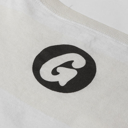 90s サークルGロゴ ボーダー ロングスリーブ Tシャツ
