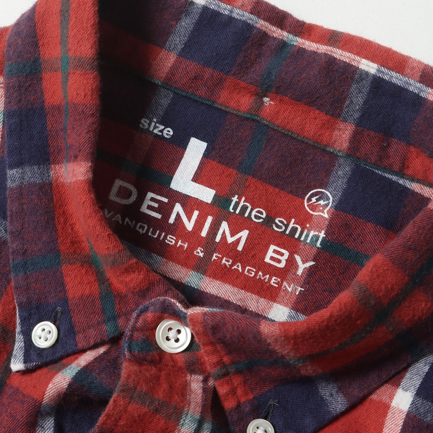×fragment desig チェック ボタンダウン フランネルシャツ