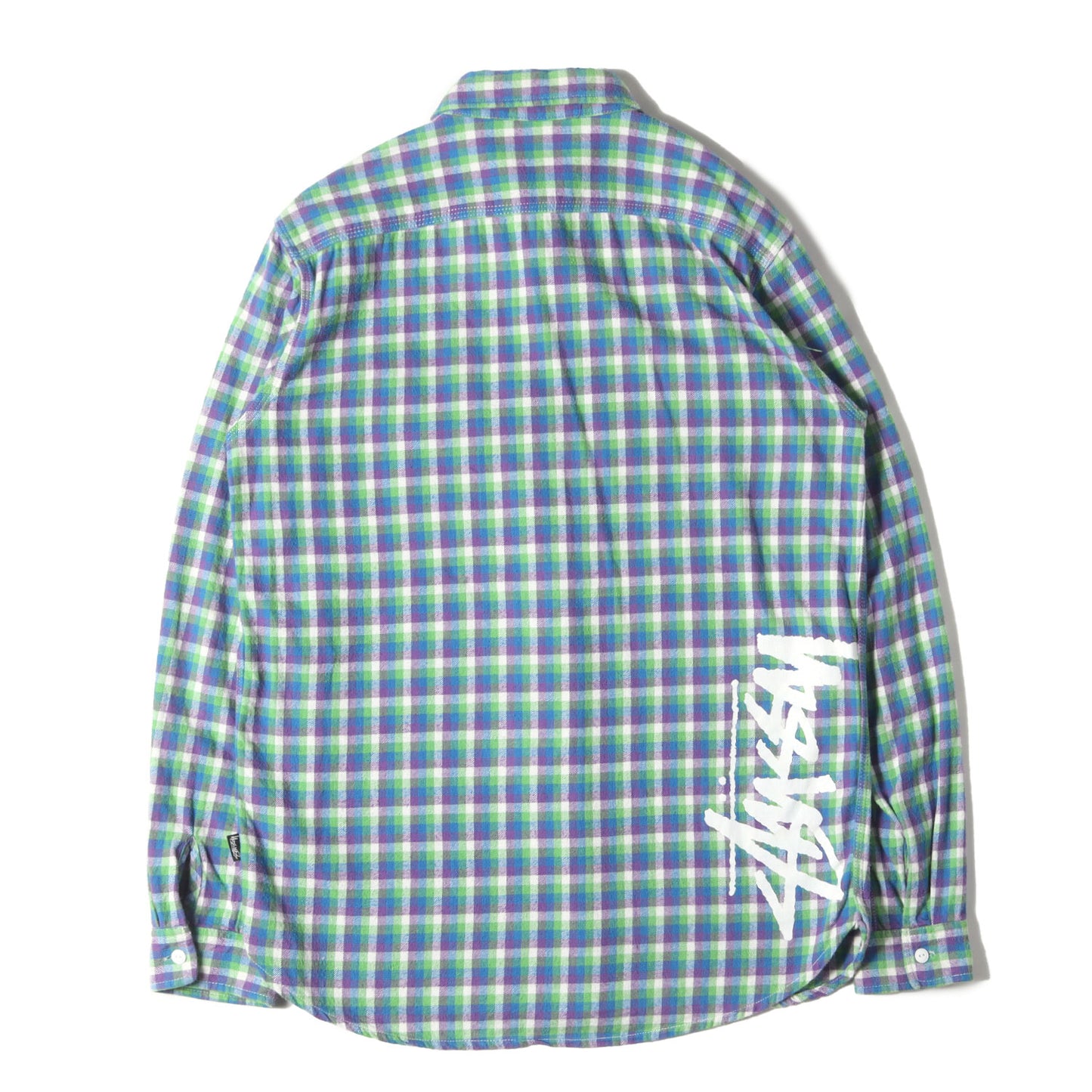 00s ストックロゴ チェック フランネルシャツ