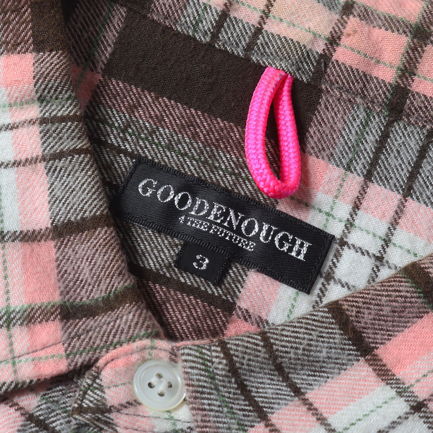 袖ジップ付き チェック フランネルシャツ