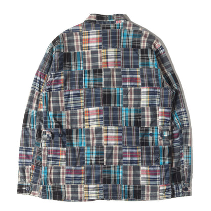 00s マドラスチェック パッチワーク シャツジャケット