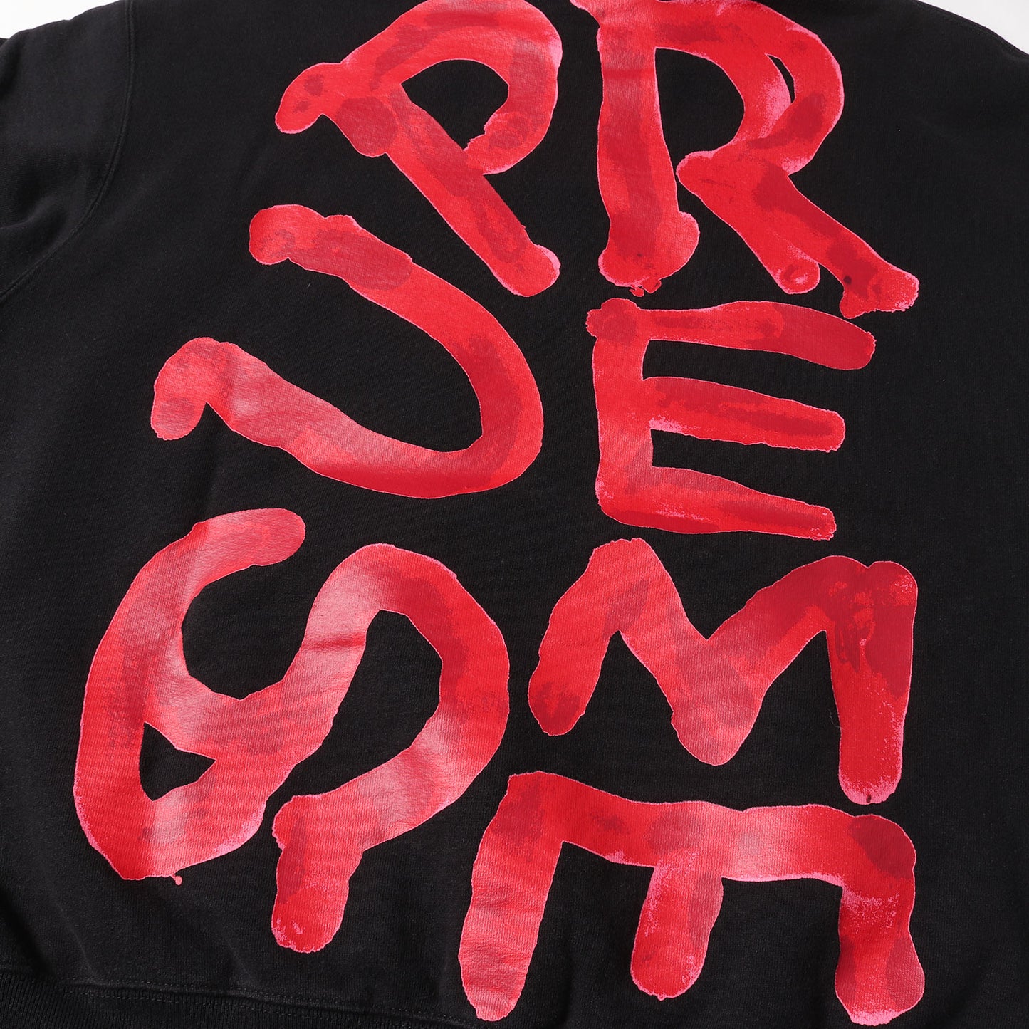 24SS ウォッシュ加工 ペイントロゴ スウェットパーカー(Paint Hooded Sweatshirt)