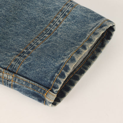 00s スウェットフード付き フルジップ デニムジャケット