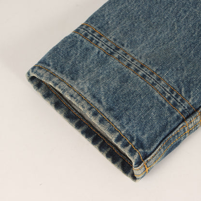 00s スウェットフード付き フルジップ デニムジャケット