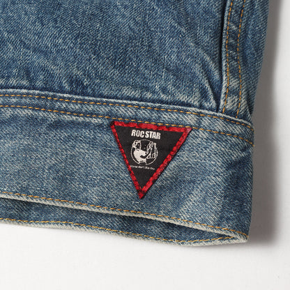 00s スウェットフード付き フルジップ デニムジャケット