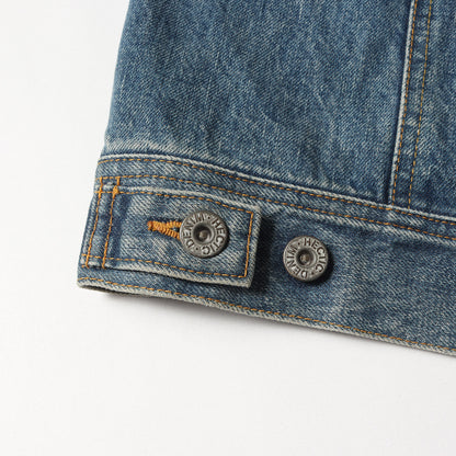 00s スウェットフード付き フルジップ デニムジャケット