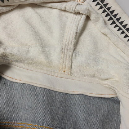 00s スウェットフード付き フルジップ デニムジャケット