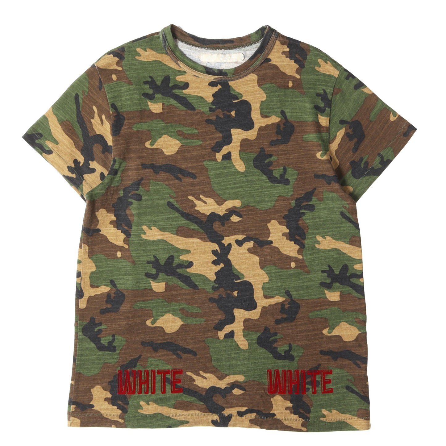 フロッキープリント カモフラージュ Tシャツ
