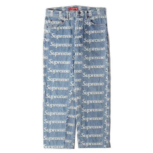 21SS フライドロゴ柄 デニムパンツ(Frayed Logos Regular Jean)