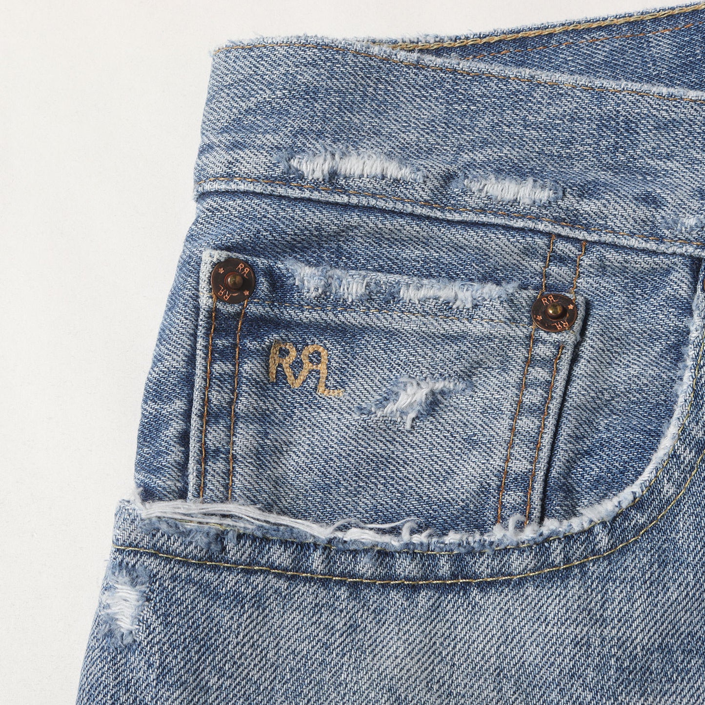 ダメージ加工 スリムナロー ジッパーフライ デニムパンツ (UNION STANDARD DENIM ZIP FLY SLIM NARROW)