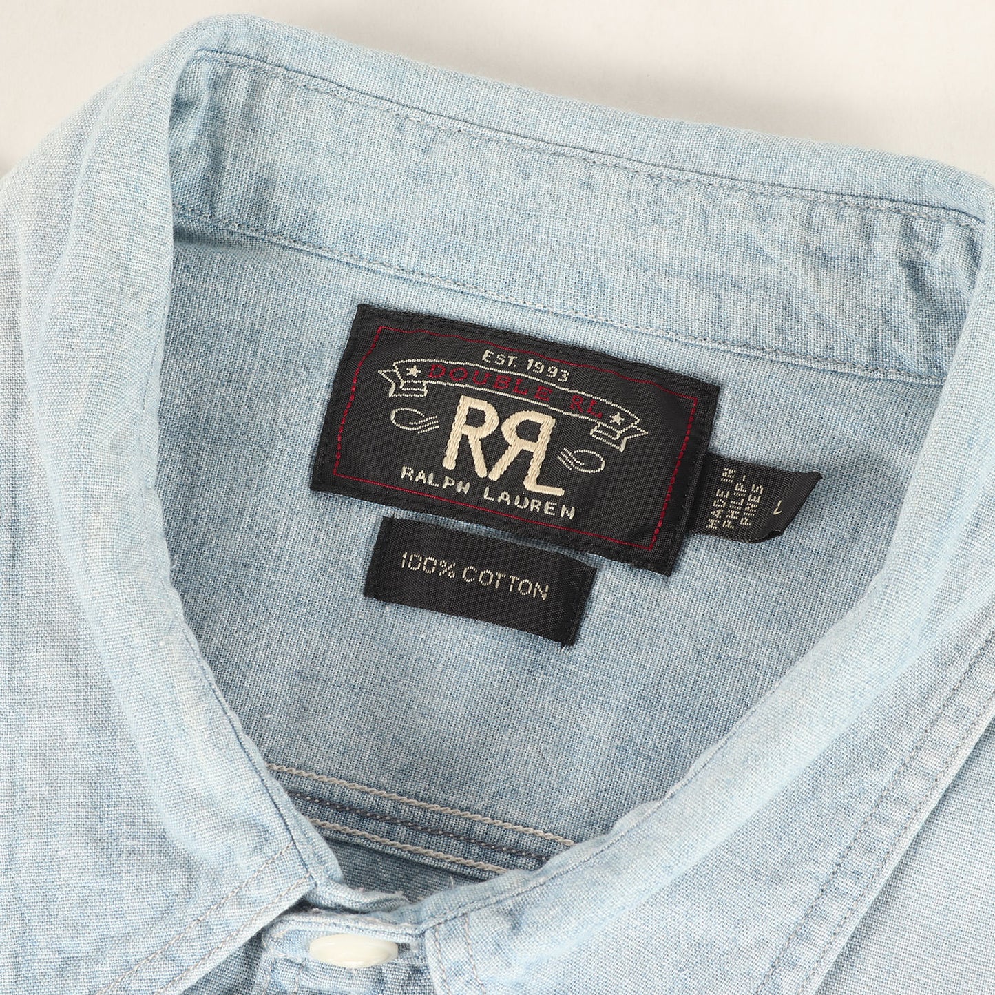 [定番人気モデル] ヴィンテージ加工 シャンブレー ワークシャツ