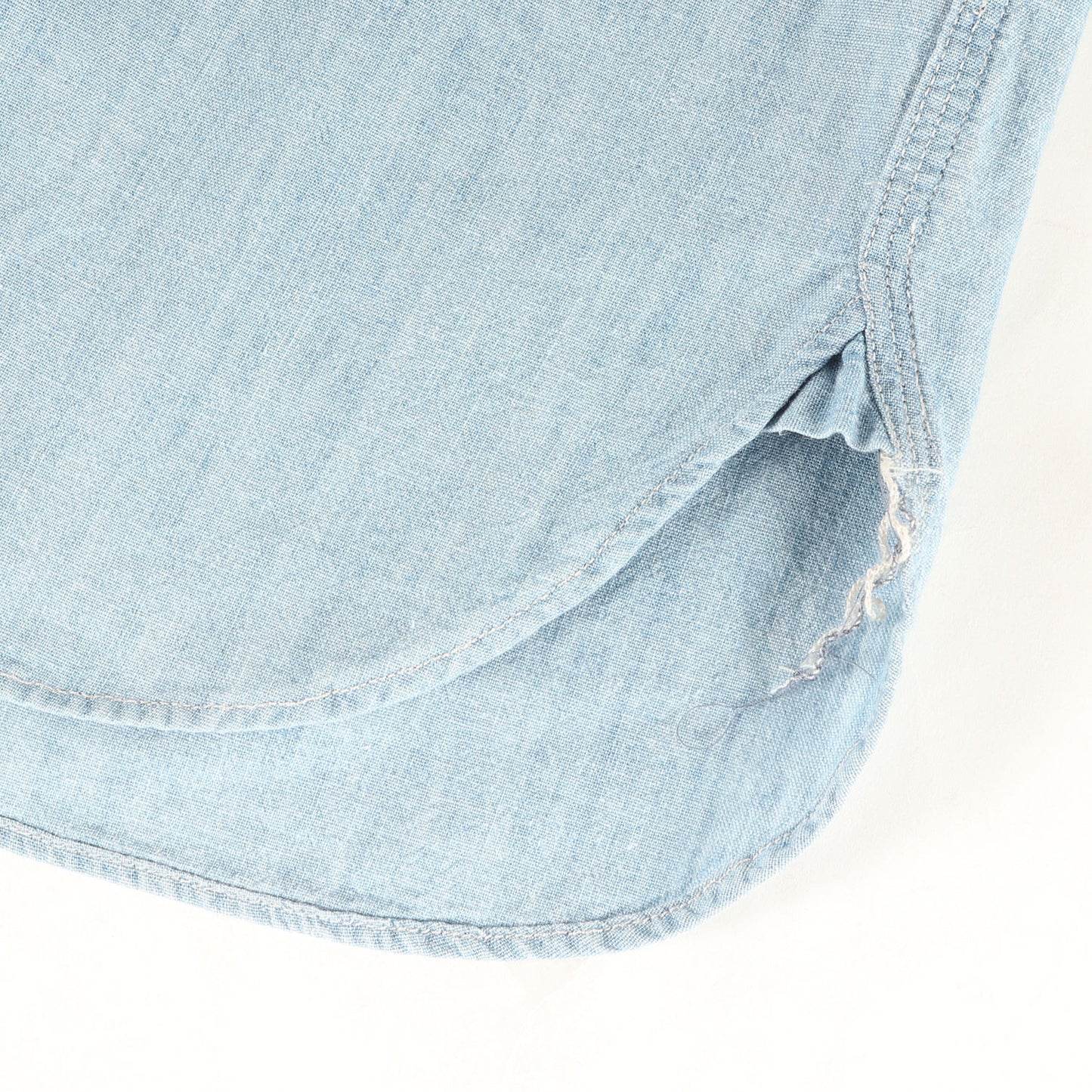 [定番人気モデル] ヴィンテージ加工 シャンブレー ワークシャツ